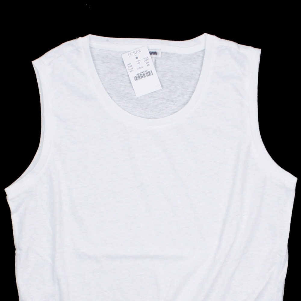 New JCREW White Tie Front Tank Top - Picture 3 of 3